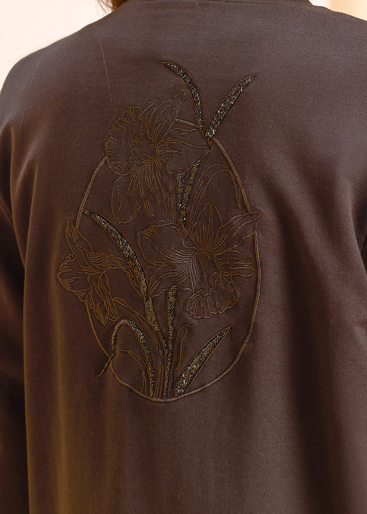 iCotton Embroidered Zipper Jacket