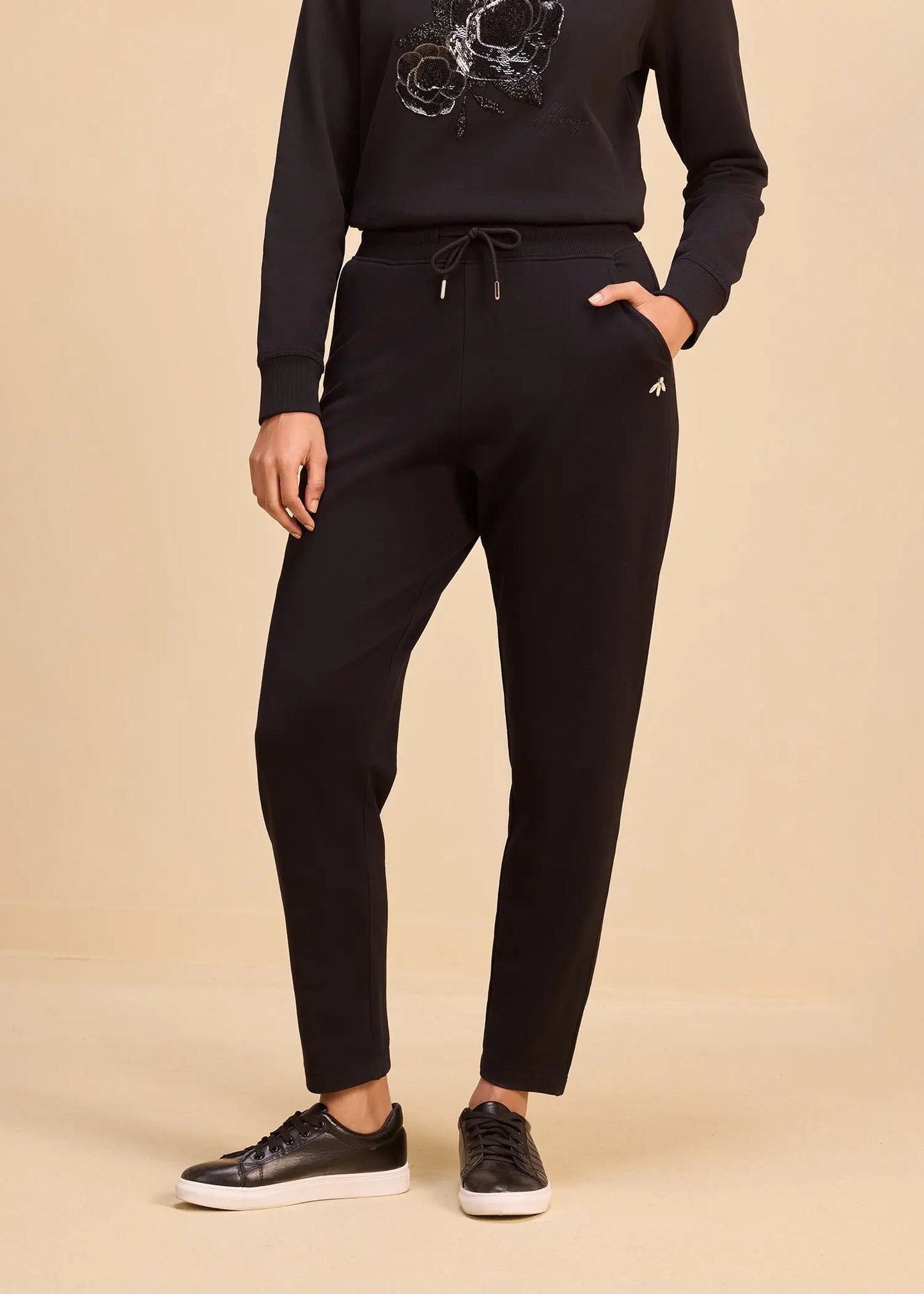 iCotton Rhinestone Tapered Pants Alonge