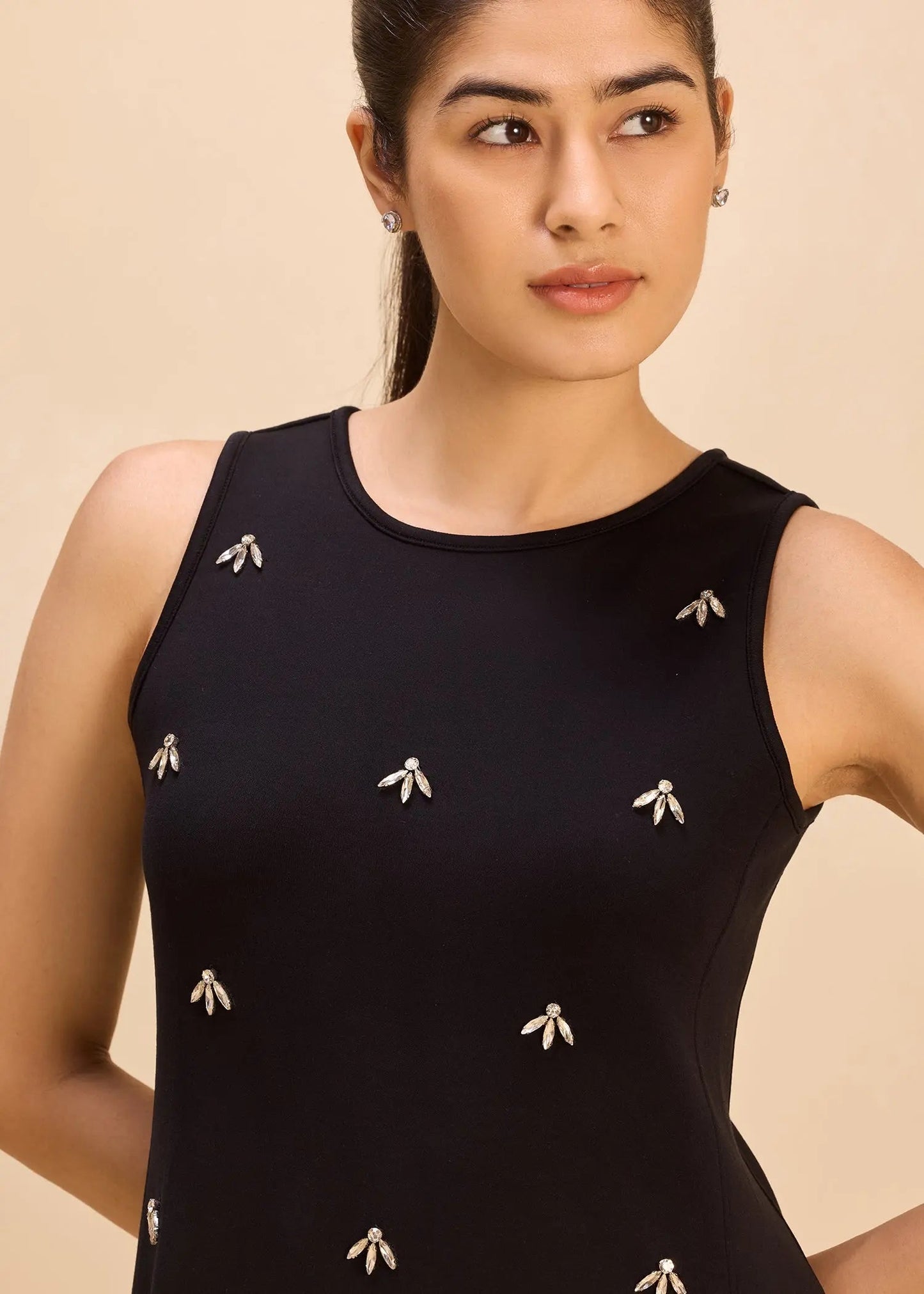 iCotton Rhinestone Shift Dress Alonge