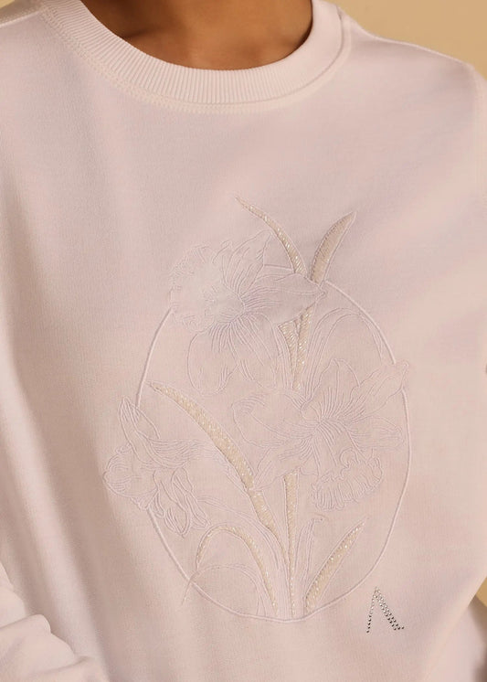 Crafted Floral iCotton Sweatshirt Alonge
