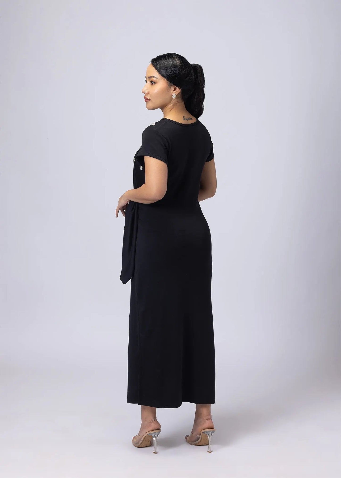 iCotton Eye Catcher Drape Dress Alonge