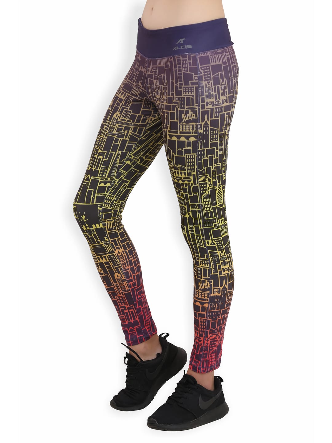 Alcis Womens Printed Multi Color Legging ALWPA003022