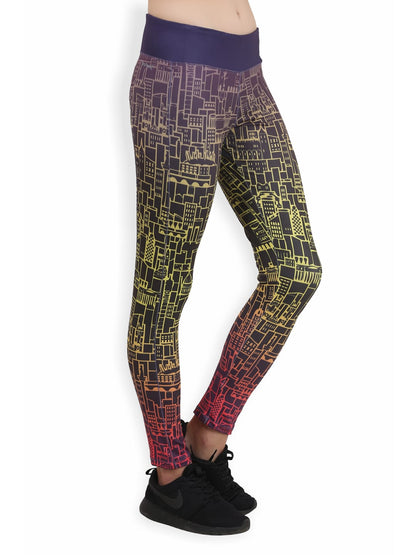 Alcis Womens Printed Multi Color Legging ALWPA003022