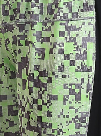 Alcis Womens Printed Green Track Pant ALWPA143429