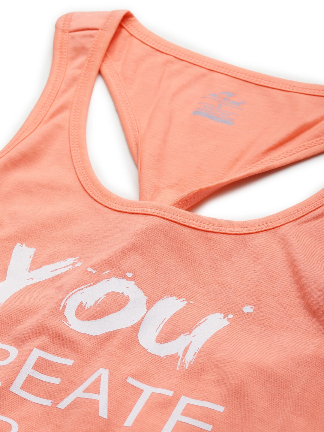 Alcis Women Orange Printed Tank Top