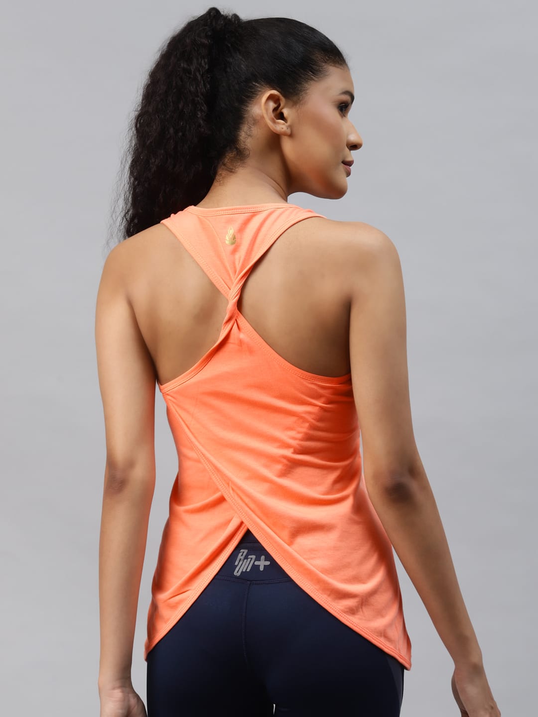Alcis Women Orange Printed Tank Top