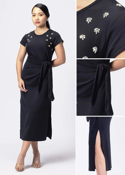 iCotton Eye Catcher Drape Dress Alonge