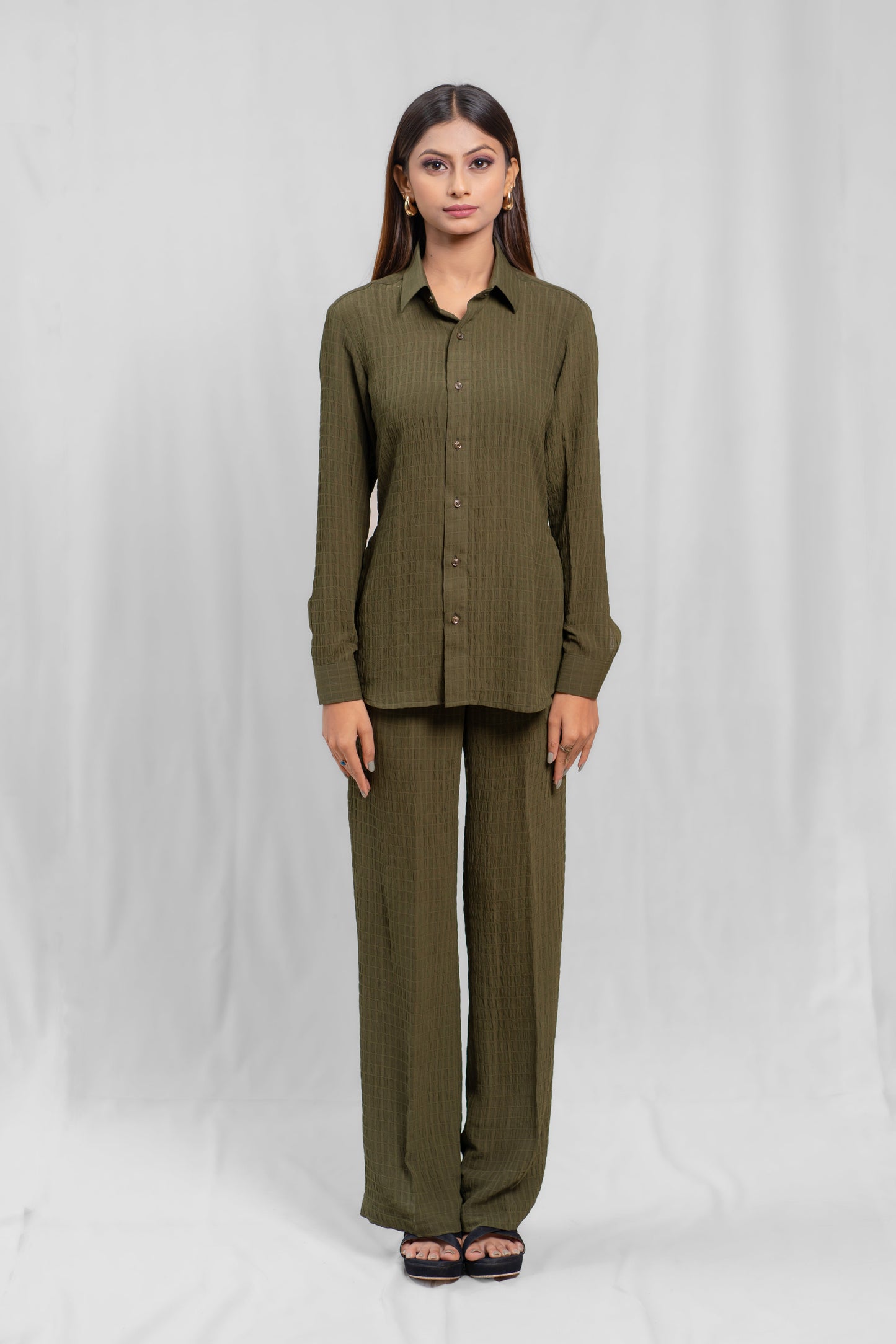 Olive Shirt Set