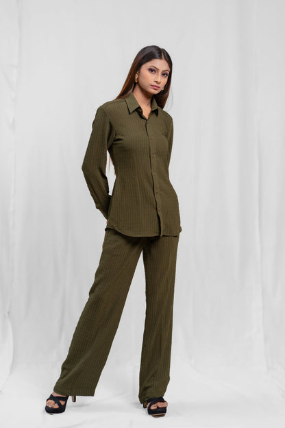 Olive Shirt Set