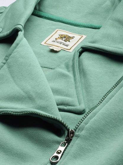 Women Solid Biker Jacket