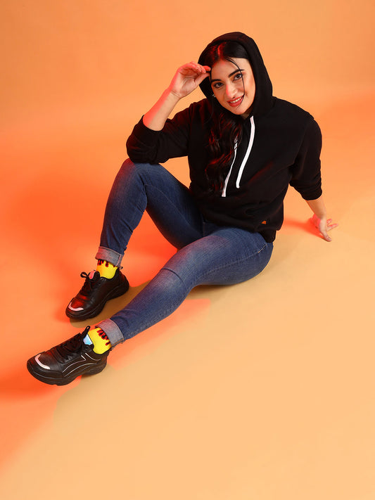 Solid Hooded Sweatshirt