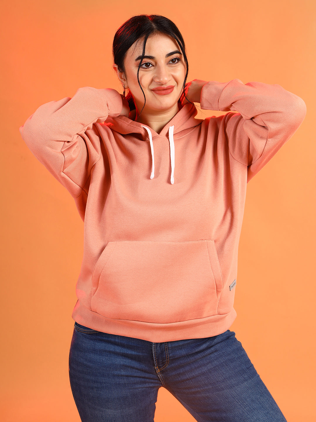 Solid Hooded Sweatshirt