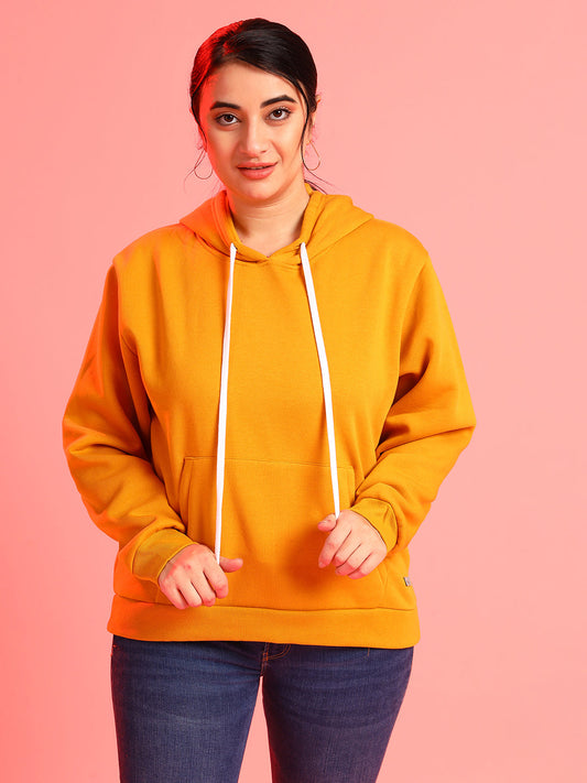 Solid Hooded Sweatshirt