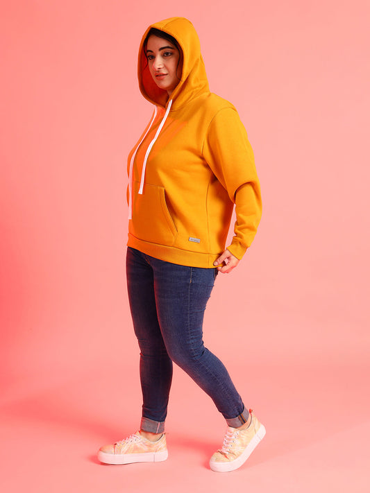 Solid Hooded Sweatshirt