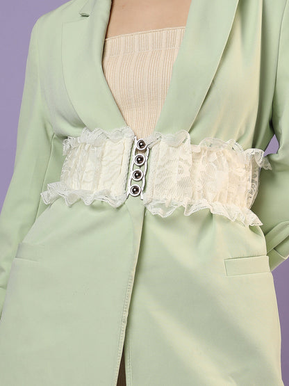 White Lace Stretch Waist Belt
