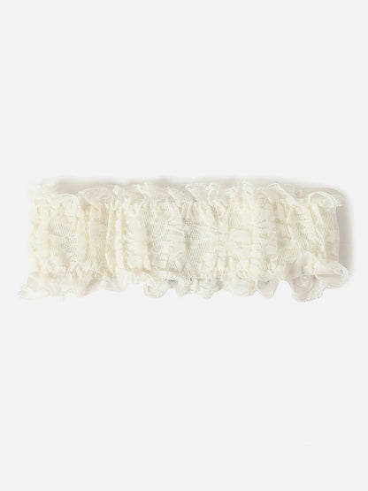 White Lace Stretch Waist Belt