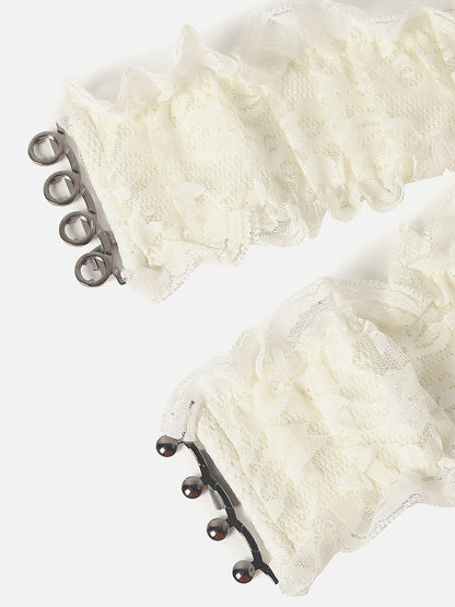 White Lace Stretch Waist Belt