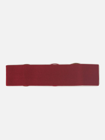Red Solid Stretch Waist Belt