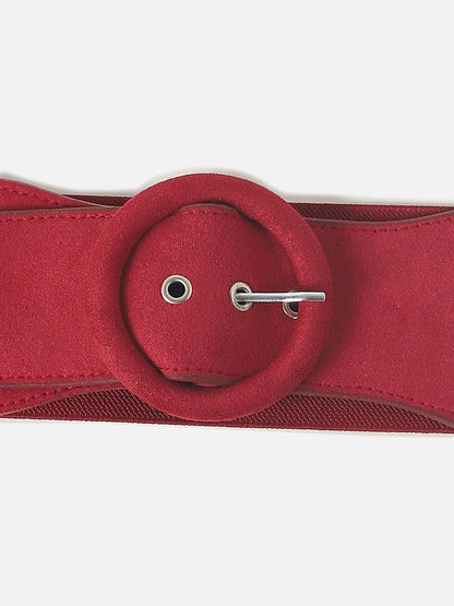 RED SOLID STRETCH WAIST BELT