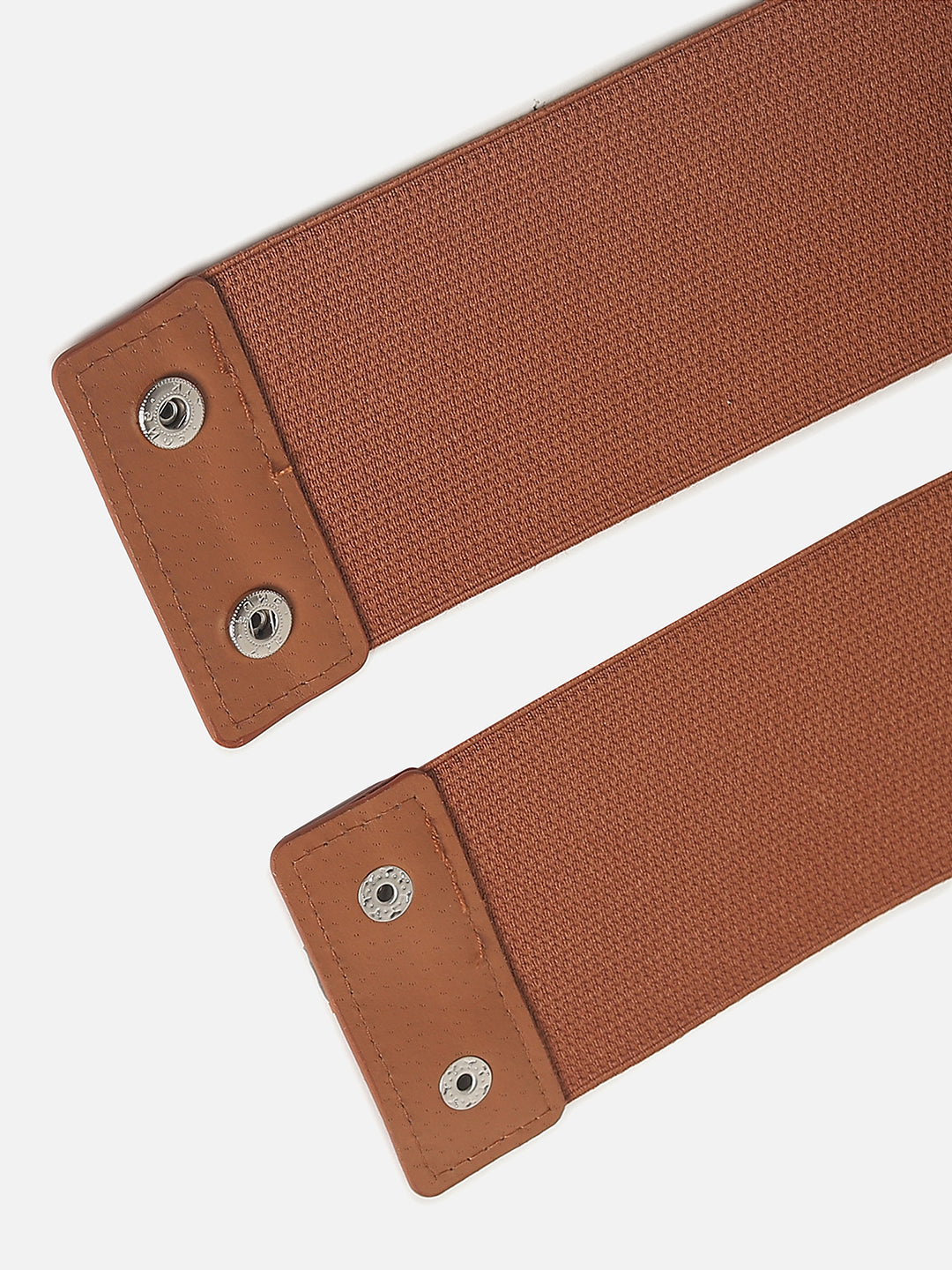 Tan Brown Solid Stretch Waist Belt