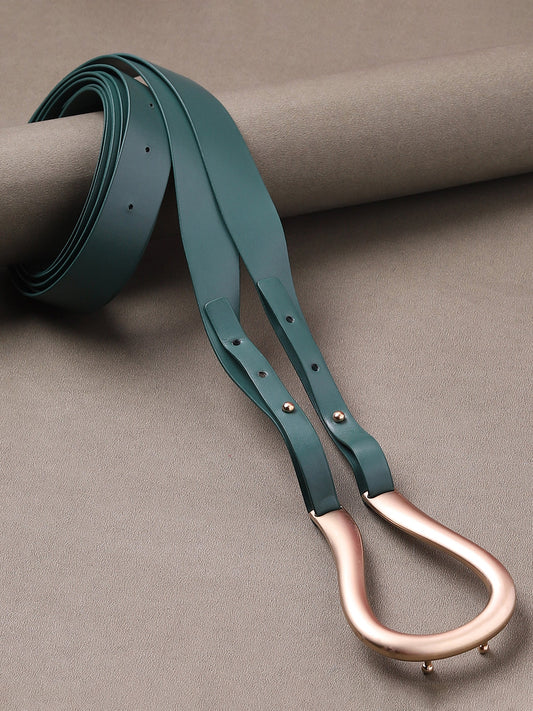 Forest Green Solid Twist Belt