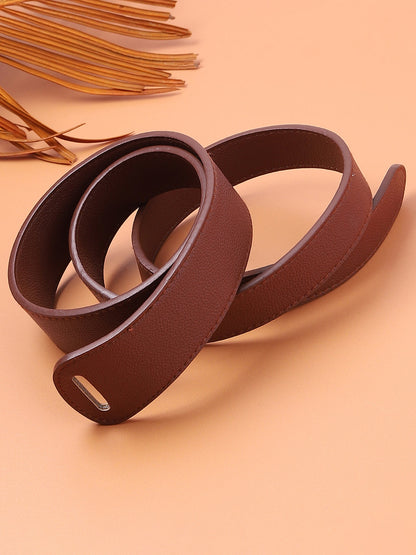 Brown Solid Twist Belt