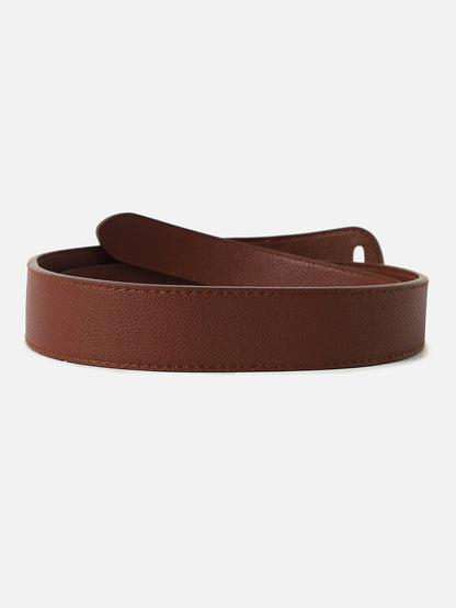 Brown Solid Twist Belt