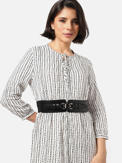 Black Solid Waist Belt