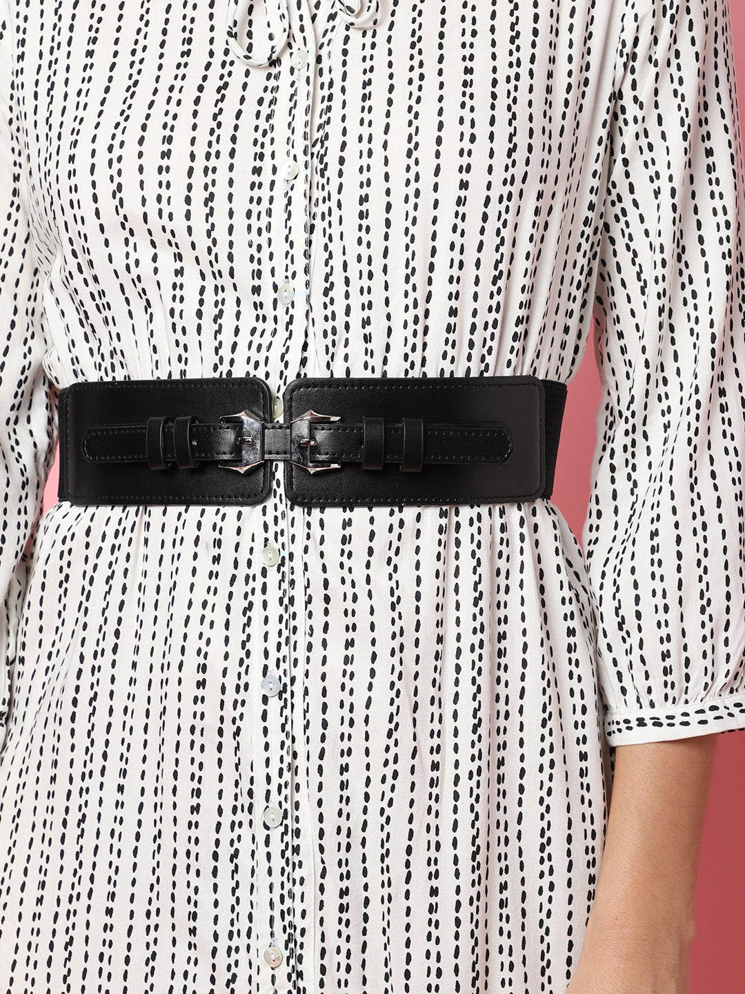 Black Solid Waist Belt