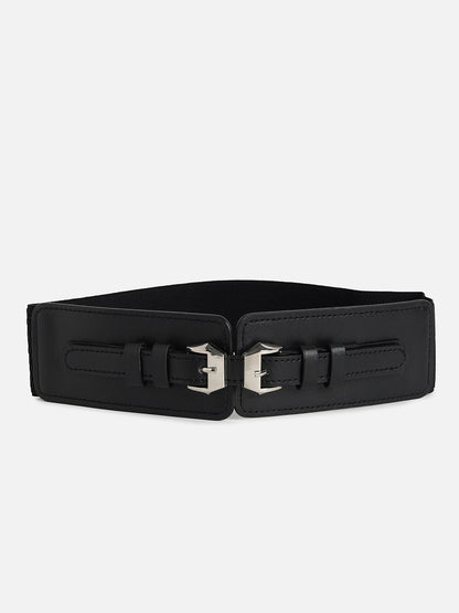 Black Solid Waist Belt