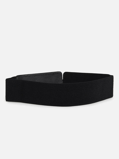WOMEN BLACK SOLID WAIST BELT