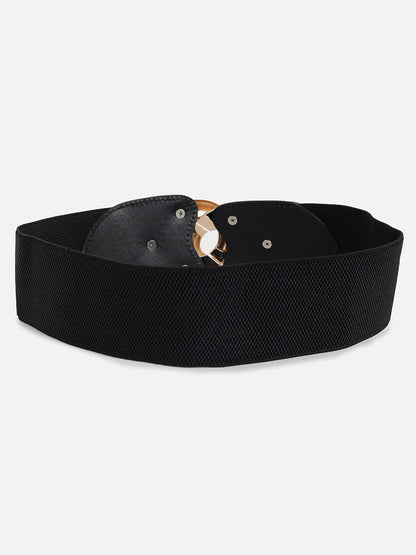 Black Solid Waist Belt