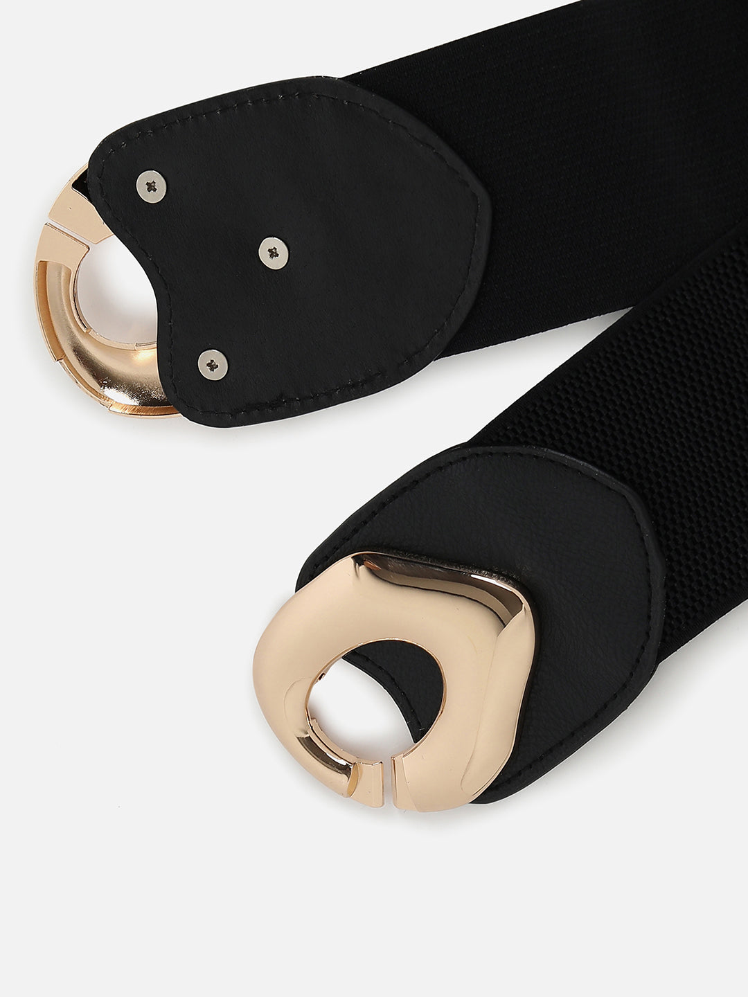 WOMEN BLACK SOLID WAIST BELT