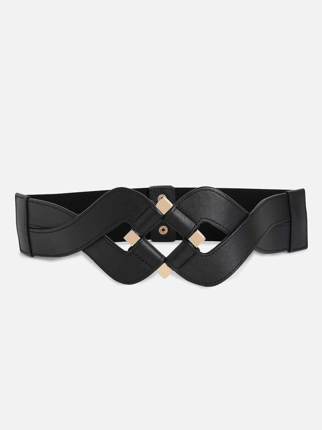 Black Solid Waist Belt