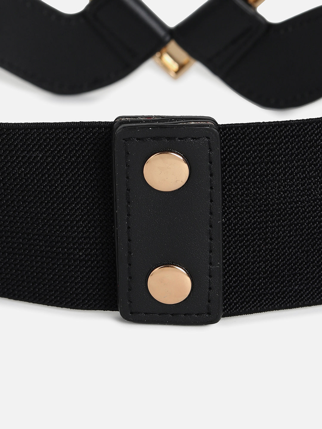 WOMEN BLACK SOLID WAIST BELT