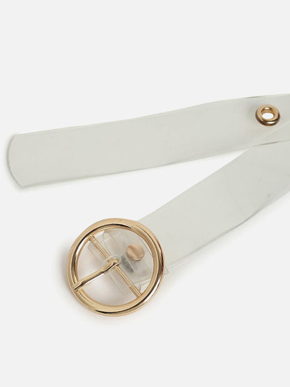 WOMEN TRANSPARENT SOLID WAIST BELT