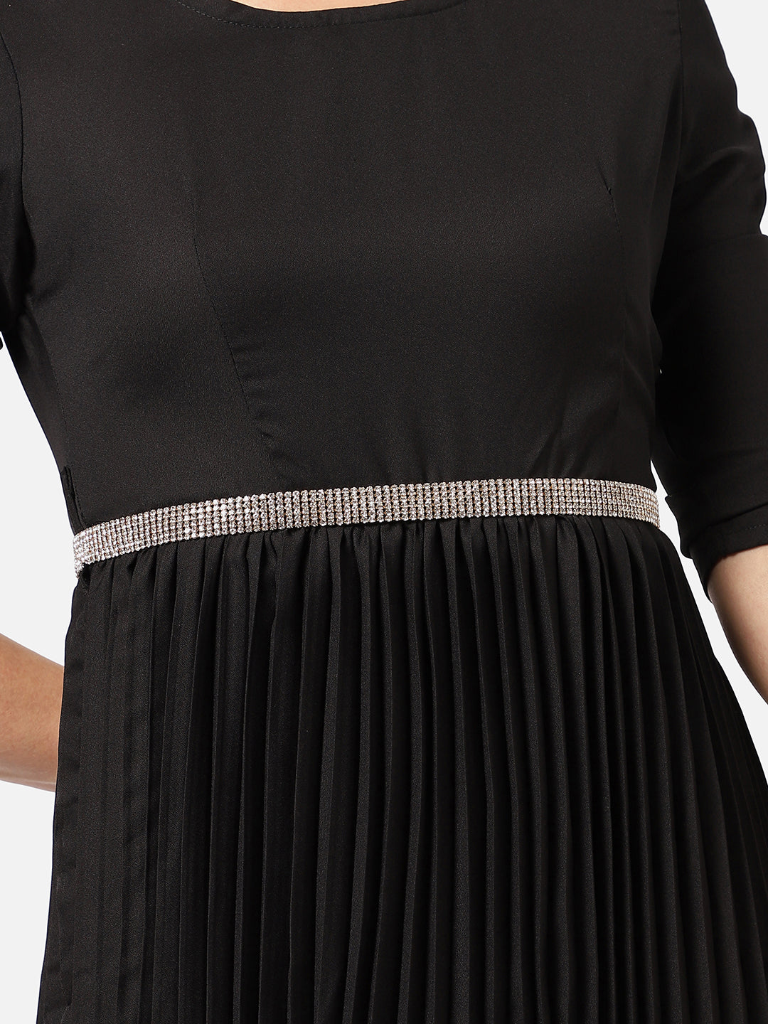 Silver Textured Waist Belt