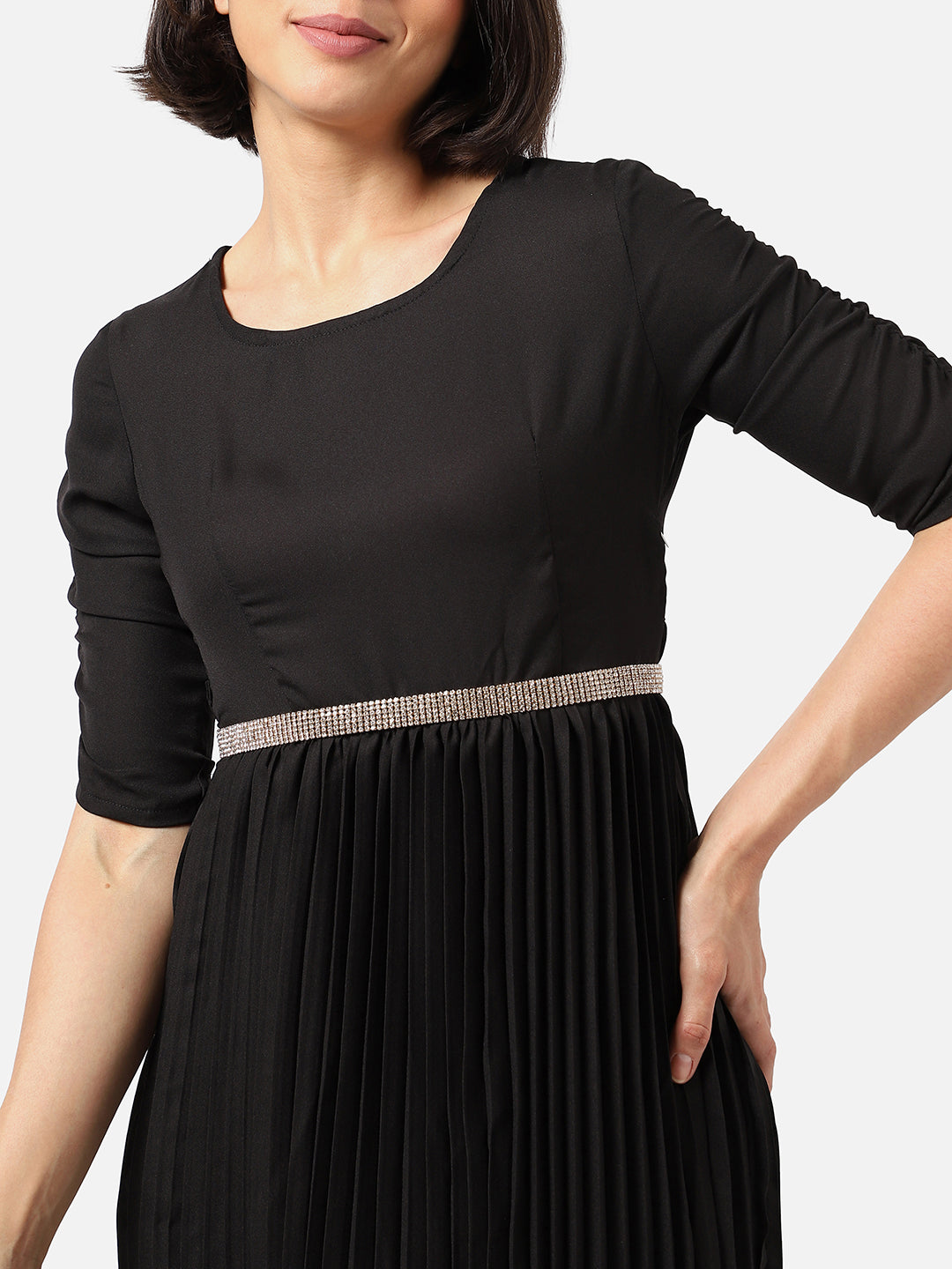 Silver Textured Waist Belt