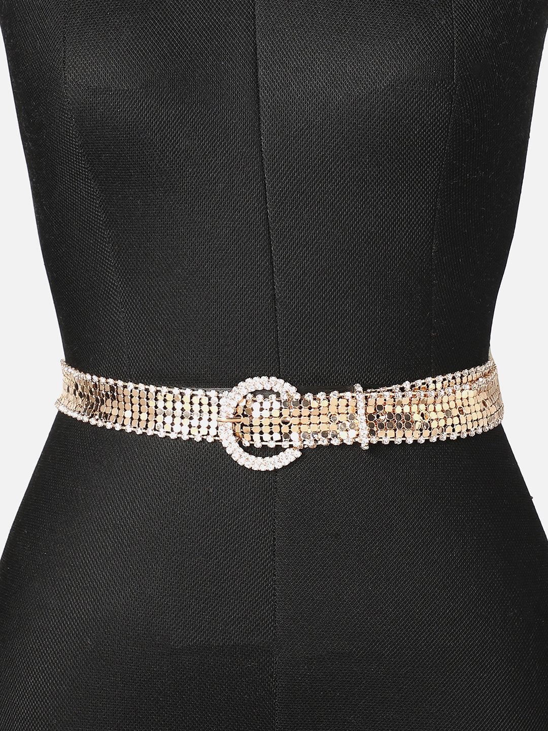 Gold Textured Waist Belt