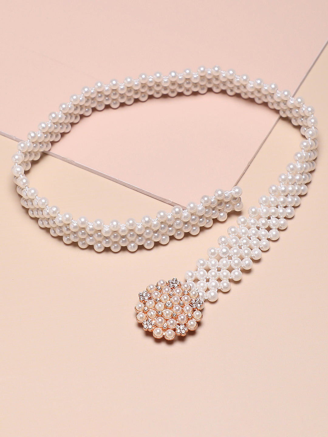 White Solid Waist Belt