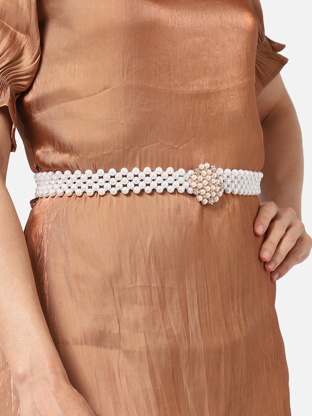 White Solid Waist Belt