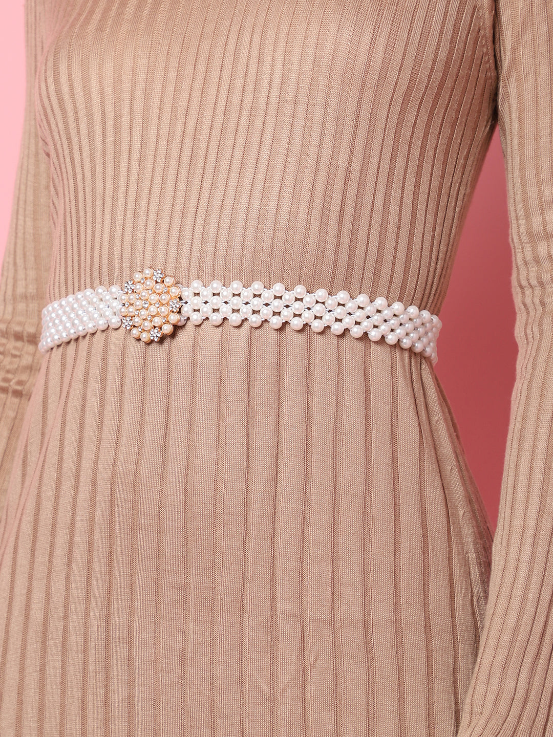 White Solid Waist Belt