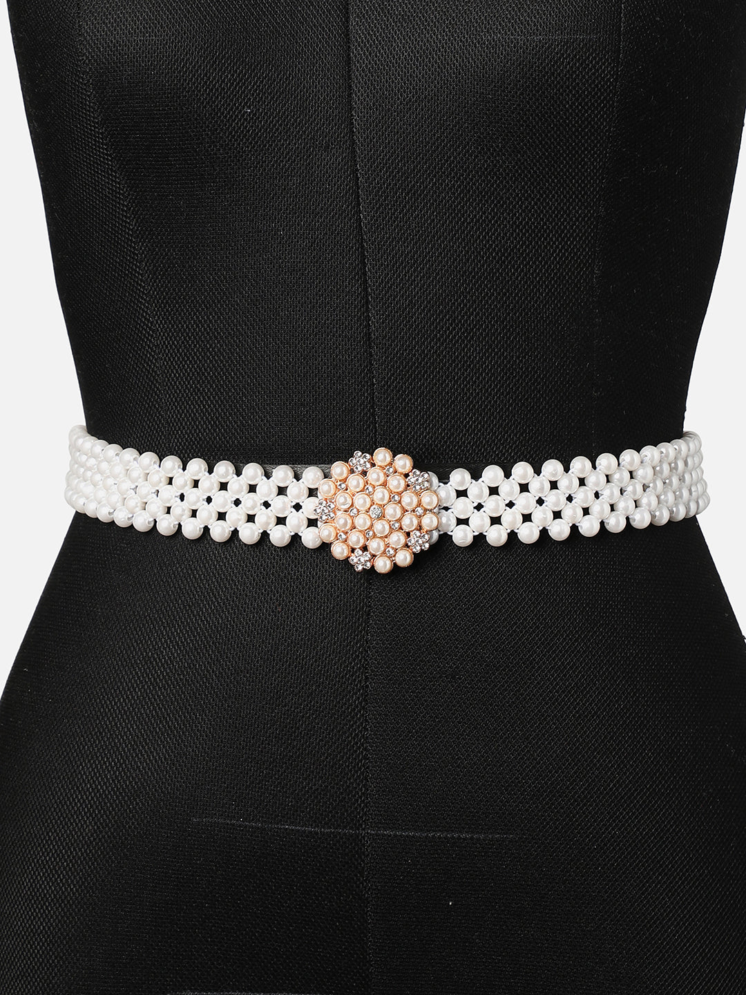 White Solid Waist Belt