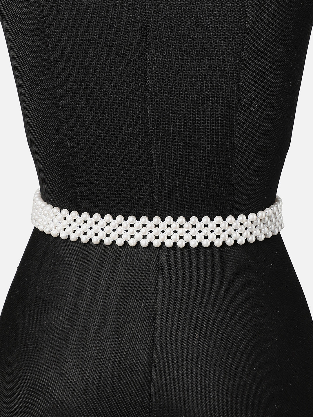 WOMEN WHITE SOLID WAIST BELT