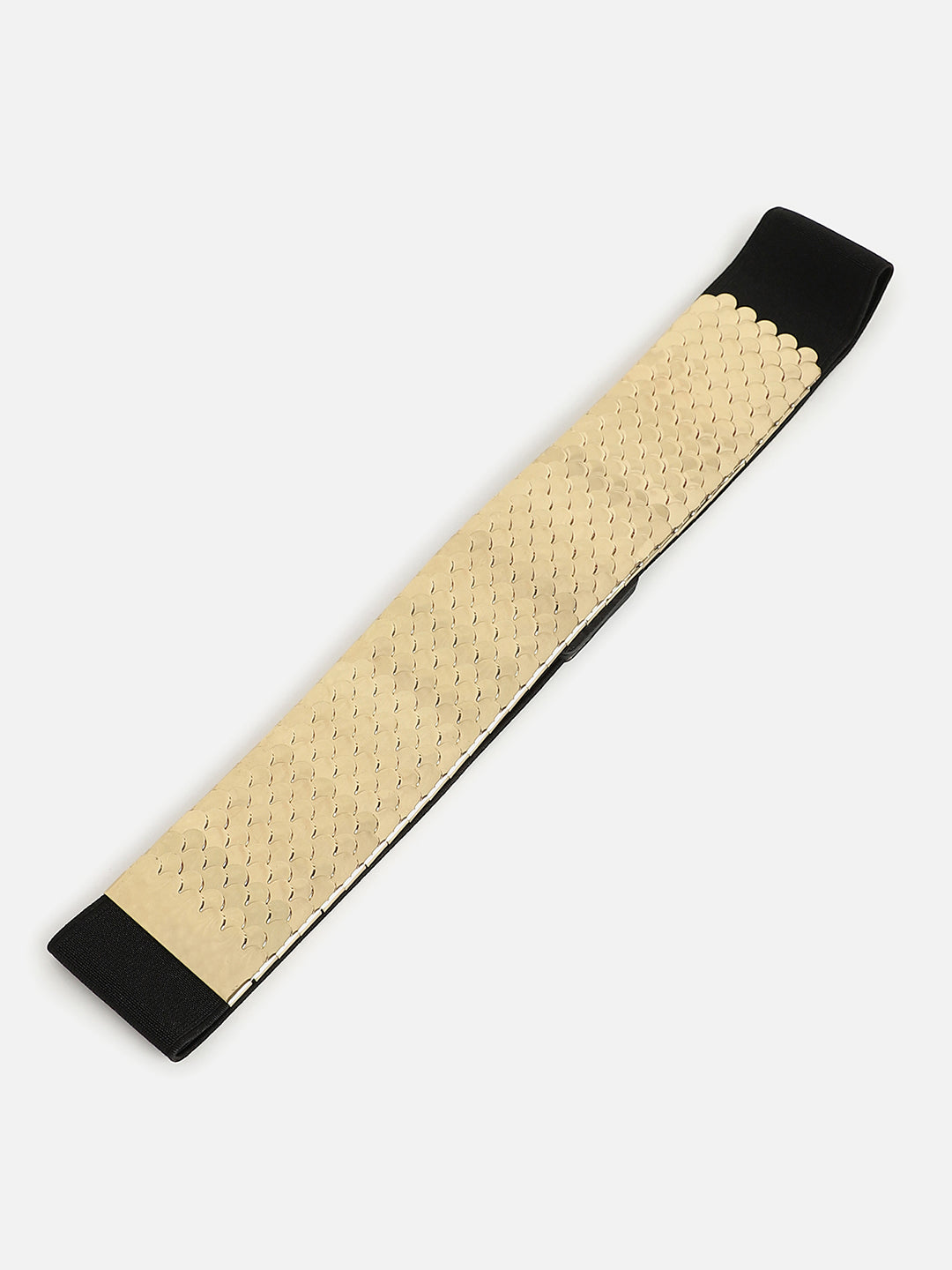 Gold Textured Waist Belt