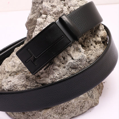 Men Black Solid Waist Belt