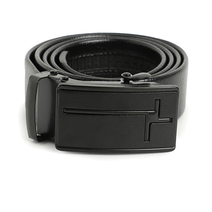 Men Black Solid Waist Belt