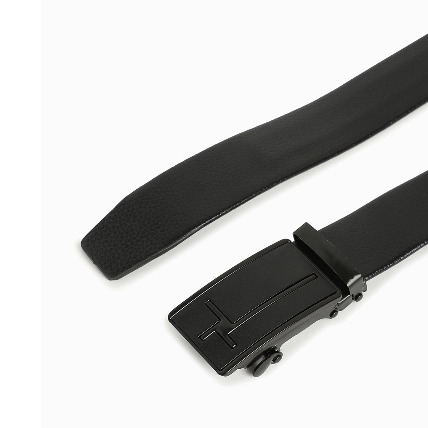 Men Black Solid Waist Belt