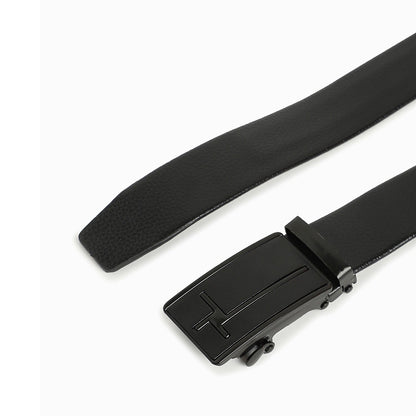 Men Black Solid Waist Belt