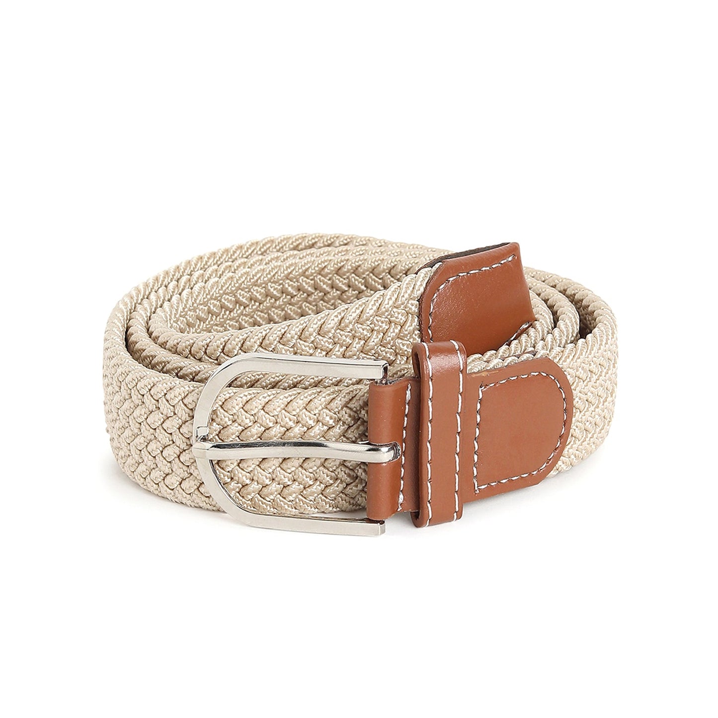 Men Beige Textured Waist Belt